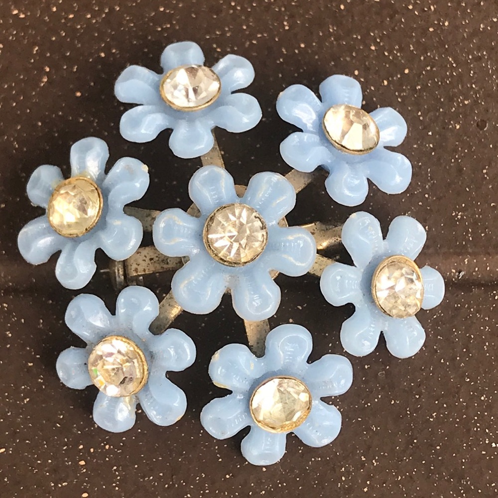 Vintage Plastic Rhinestone Brooch Bundle with any